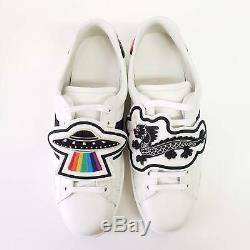 Dragons Patch Leather Sneakers White 