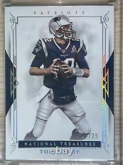 1/1, Tom Brady 2017 National Treasures Silver Parallel #12/25 JERSEY Number