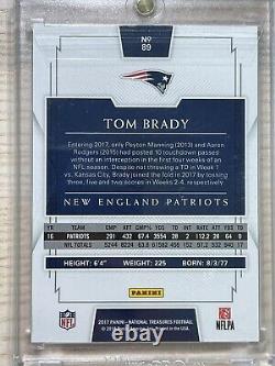 1/1, Tom Brady 2017 National Treasures Silver Parallel #12/25 JERSEY Number