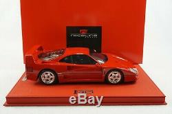 1/18 Bbr Ferrari F40 Rosso Corsa Right Hand Dr Deluxe Red Leather Le 2 Pieces Mr