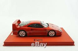 1/18 Bbr Ferrari F40 Rosso Corsa Right Hand Dr Deluxe Red Leather Le 2 Pieces Mr