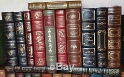 1970s Vintage Leather Book Collection, Signed Franklin Library Lot 85 Pieces