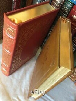 1970s Vintage Leather Book Collection, Signed Franklin Library Lot 85 Pieces