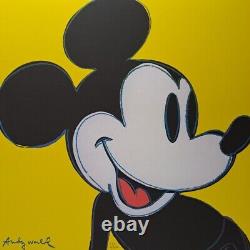 1980s Andy Warhol Signed Limited Edition Lithograph Mickey Mouse