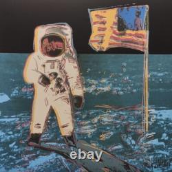 1980s Andy Warhol Signed Limited Edition Lithograph Moonwalk