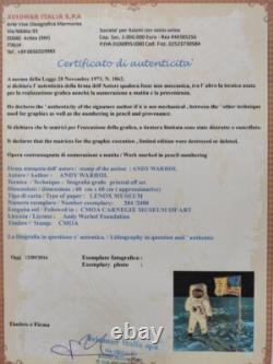 1980s Andy Warhol Signed Limited Edition Lithograph Moonwalk