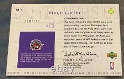 1999-00 Upper Deck Game Used Jersey #GJ-15 Vince Carter Toronto Raptors