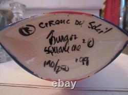 1999 Cirque Du Soleil Vase Signed & # 190/250 Limited Edition Piece Of Art 14