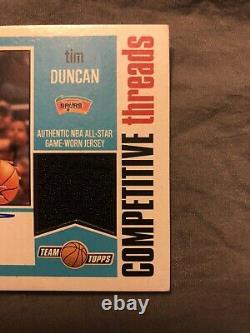 2001-02 Topps Competitive Threads Auto Tim Duncan VVHTF 10/25 Hand Numbered