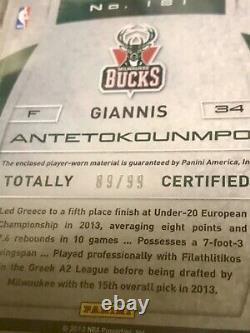 2013 Totally Certified Giannis Antetokounmpo RC BLUE /99 Rookie PSA 9 Mint POP 1