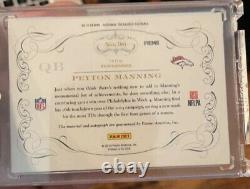 2014 National Treasures Peyton Manning 1/1 NFL Shield Auto