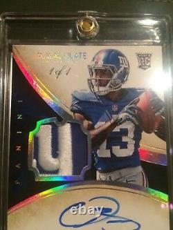 2014 Panini Immaculate Odell Beckham Jr Signed On Card Auto 1/1 Jersey Patch