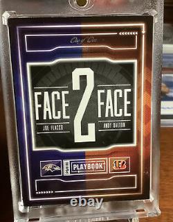 2016 Booklet Joe Flacco Andy Dalton Face To Face 1/1 1 Of 1 Logo Tag Patch
