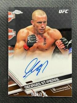 2017 Topps Ufc Chrome Georges St-pierre Auto Sp Fa-gs Welterweight