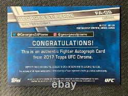 2017 Topps Ufc Chrome Georges St-pierre Auto Sp Fa-gs Welterweight