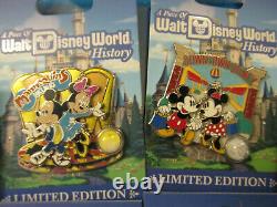 2017 Walt Disney World Piece of History 9 Pin Set Limited Edition Hard to Find