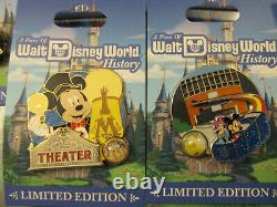 2017 Walt Disney World Piece of History 9 Pin Set Limited Edition Hard to Find