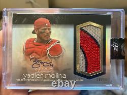 2018 Topps Dynasty Yadier Molina Game Used Jersey Patch Auto Autograph 9/10