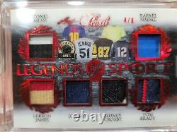 2019 Leaf Pearl Legends Sport Tom Brady LeBron James Game Used Jersey Patch /6