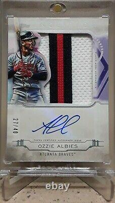 2019 Topps Inception OZZIE ALBIES Jumbo Patch Auto /40