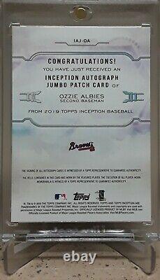 2019 Topps Inception OZZIE ALBIES Jumbo Patch Auto /40