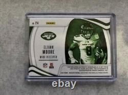 2021 Absolute Football 1/1 Elijah Moore Rookie Premiere Materials Auto Shield