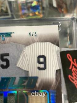 2021 Leaf Ultimate Fabled Four Babe Ruth Mickey Mantle Dimaggio Roger Maris 4/5
