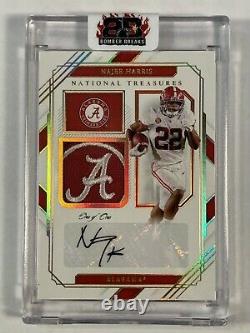 2021 National Treasures NAJEE HARRIS 1/1 Alabama Logo Patch Auto RPA