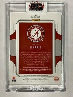 2021 National Treasures NAJEE HARRIS 1/1 Alabama Logo Patch Auto RPA