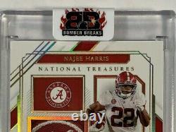 2021 National Treasures NAJEE HARRIS 1/1 Alabama Logo Patch Auto RPA