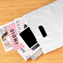 5000 x Patch Handle Carrier Bags S-M-L White Plastic Punch Handle Shopping Bags