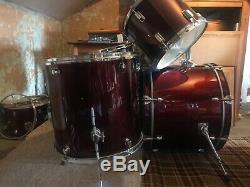 9 piece drum kit wine red (shells only) with Tama LTD Edition snare