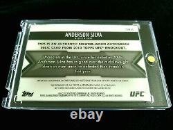 ANDERSON SILVA 2013 Topps UFC Knockout Platinum G. O. A. T. The Spider 1/1