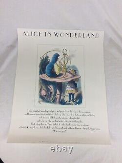 Alice In Wonderland 90s Print John Tenniel Limited Edition Art Caterpillar