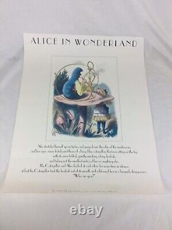 Alice In Wonderland 90s Print John Tenniel Limited Edition Art Caterpillar