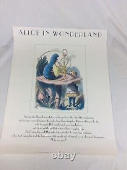 Alice In Wonderland 90s Print John Tenniel Limited Edition Art Caterpillar