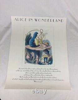 Alice In Wonderland 90s Print John Tenniel Limited Edition Art Caterpillar