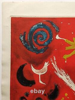 André Bict Signed Fireworks 1964 Original Coloured Aquatint Etching, No 17/50