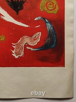 André Bict Signed Fireworks 1964 Original Coloured Aquatint Etching, No 17/50