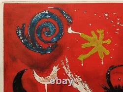 André Bict Signed Fireworks 1964 Original Coloured Aquatint Etching, No 17/50