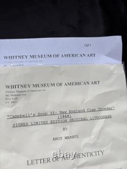 Andy Warhol (1928-1987) Hand Signed Original Limited Edition Print with COA
