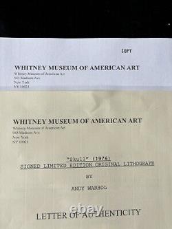 Andy Warhol (1928-1987) Hand Signed Original Limited Edition Print with COA