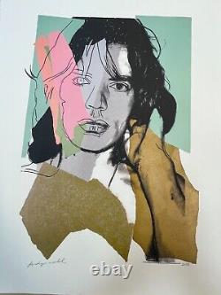 Andy Warhol Mick Jagger Blue/gold, 1975 Pl. Signed Hand-Number Ltd Ed 22 X 30 in