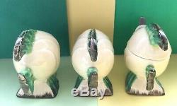 Art Deco Clarice Cliff Wilkinson Ltd Mr Fish Complete Three Piece Cruet Set