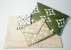 Auth Louis Vuitton Three Piece Pochette Giant Monogram Kirigami Limited Edition