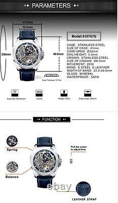 Automatic High Quality Skeleton Waterproof Watch. Limited Edition 3000 Pieces