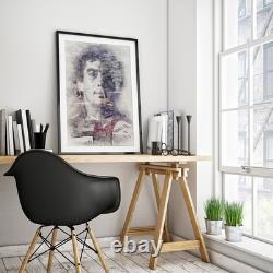 Ayrton Senna Poster Print Limited Edition Portrait Car Art F1 Fan Gift Artwork