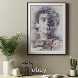 Ayrton Senna Poster Print Limited Edition Portrait Car Art F1 Fan Gift Artwork