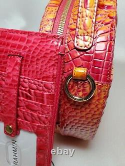 BRAHMIN PASSION FRUIT LANE + CREDIT CARD WALLET in RIBBON 2 Pieces NWT