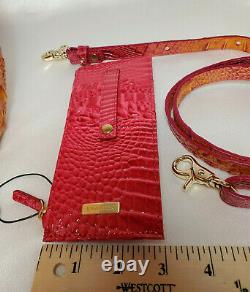 BRAHMIN PASSION FRUIT LANE + CREDIT CARD WALLET in RIBBON 2 Pieces NWT